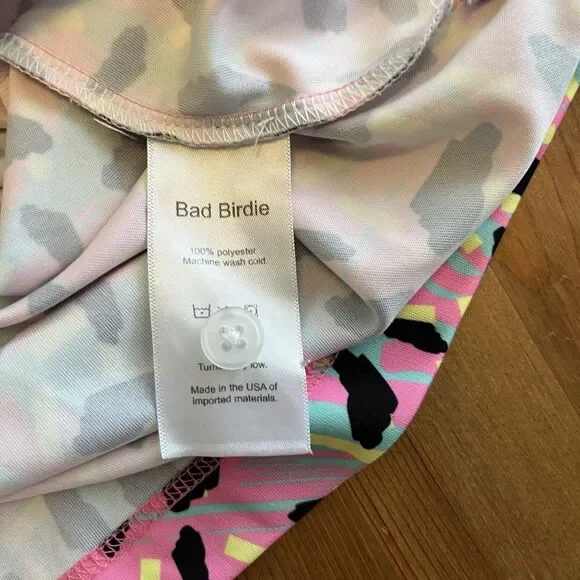 Bad Birdie Men's Polo Shirt Size Medium Short Sleeve Performance Golf 80's Retro - Picture 11 of 13